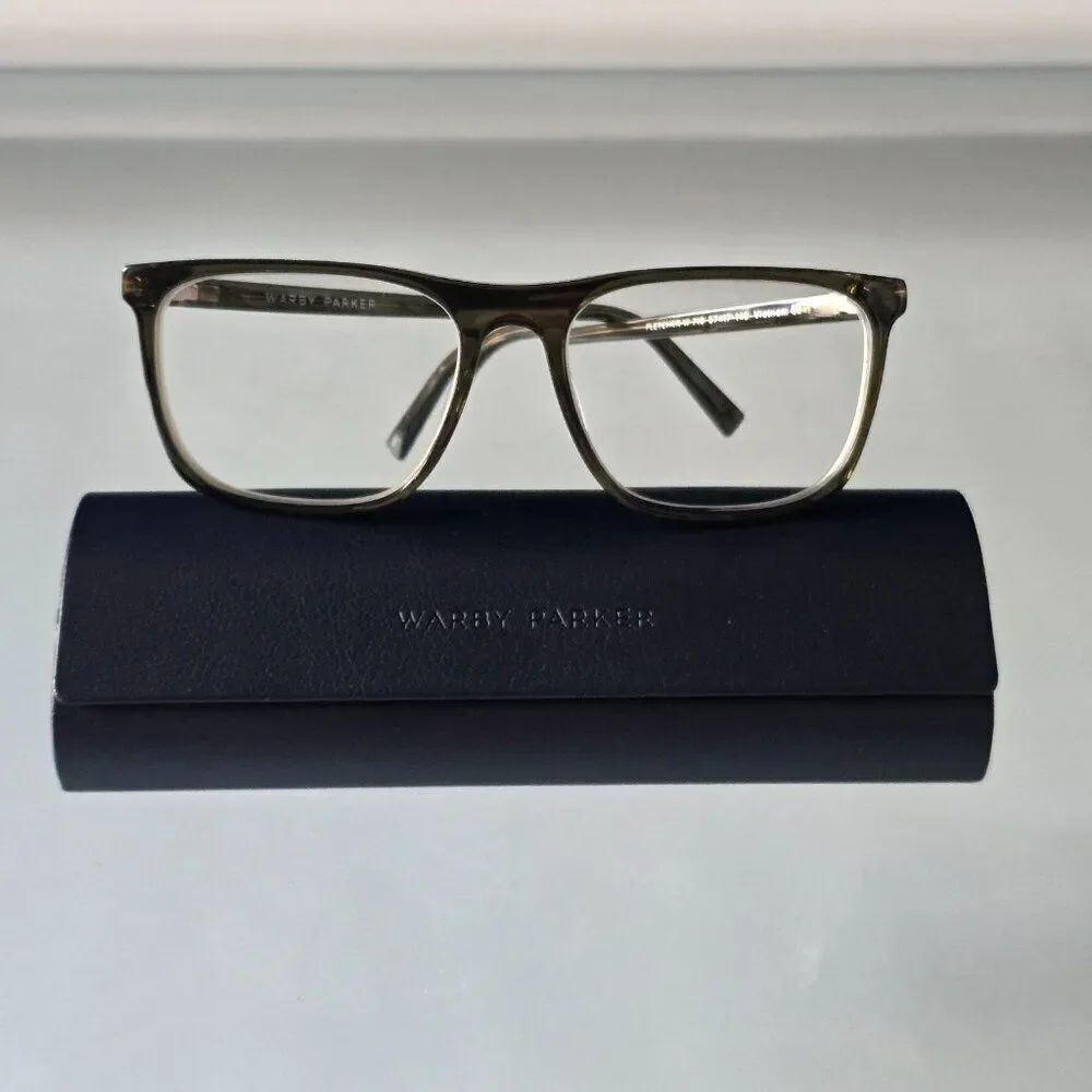 Warby Parker Fletcher W 719 Eyeglasses Frames Black Full Rim Square 57-17-145